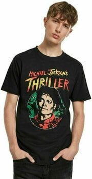 T-shirt Michael Jackson T-shirt Thriller Portrait Homme Noir XL - 1