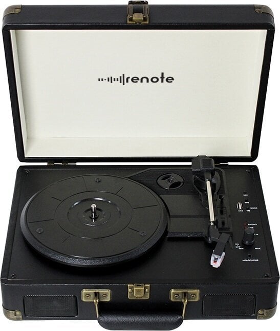 Draagbare platenspeler Renote RetroCase Black Draagbare platenspeler