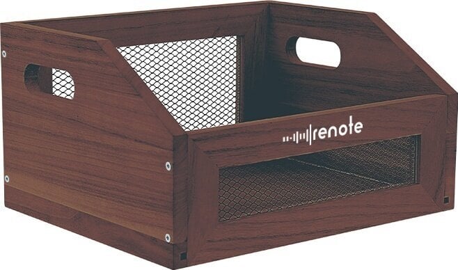Caja de discos de vinilo Renote Retro Style Mesh Self-assembly Vinyl Records Trapezoidal Crate Caja de discos de vinilo Marrón