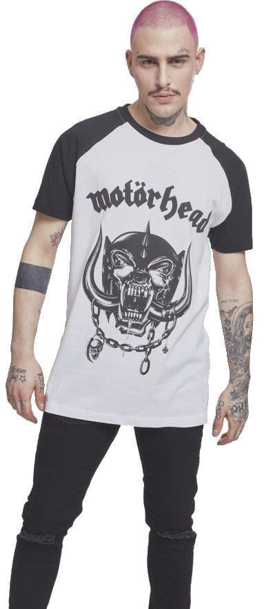 T-shirt Motörhead T-shirt Everything Louder Raglan Masculino Branco-Preto XL