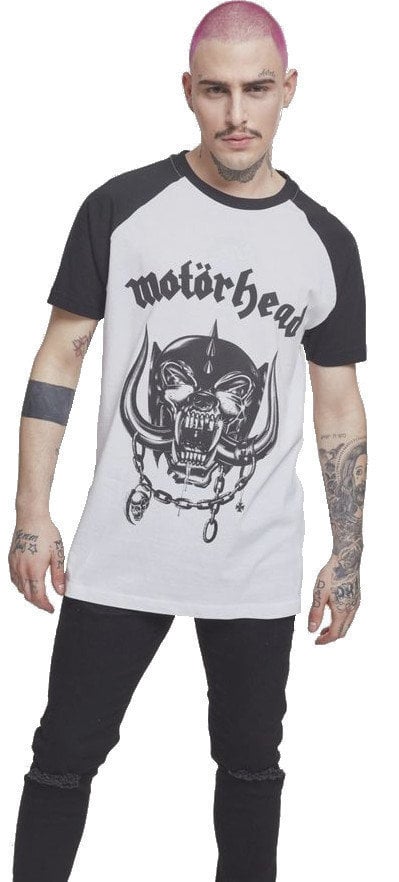 T-shirt Motörhead Everything Louder Raglan White-Black 2XL T-shirt