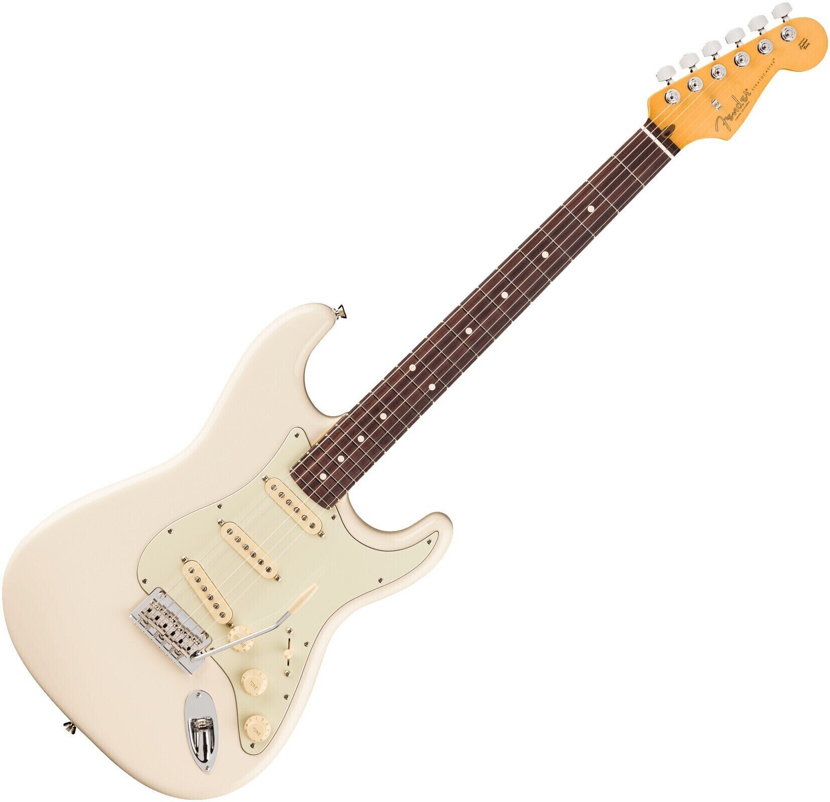 Elektrische gitaar Fender American Professional Stratocaster RW Olympic White Elektrische gitaar