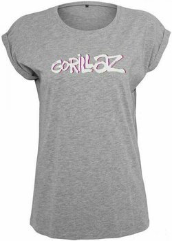 Риза Gorillaz Риза Logo Жените Heather Grey XS - 1