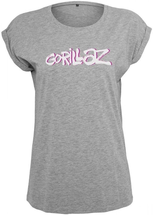 Camiseta de manga corta Gorillaz Camiseta de manga corta Logo Mujer Heather Grey S