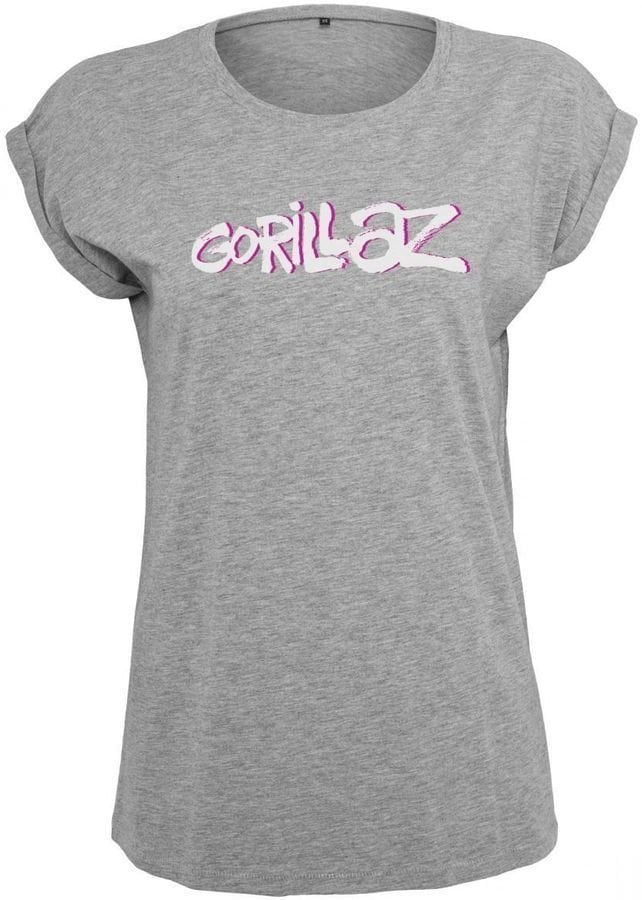 T-Shirt Gorillaz T-Shirt Logo Damen Heather Grey XL