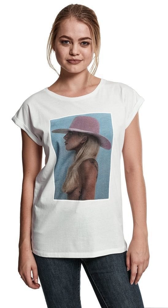 T-shirt Lady Gaga Hat Tee White L