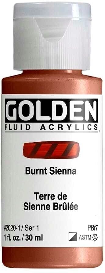 Peinture acrylique Golden Artist Colors Fluid Peinture acrylique Burnt Sienna 30 ml 1 pc