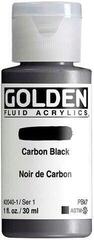 Peinture acrylique Golden Artist Colors Fluid Peinture acrylique Carbon Black 30 ml 1 pc