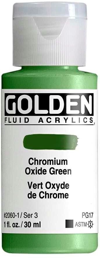 Peinture acrylique Golden Artist Colors Fluid Peinture acrylique Chromium Oxide Green 30 ml 1 pc