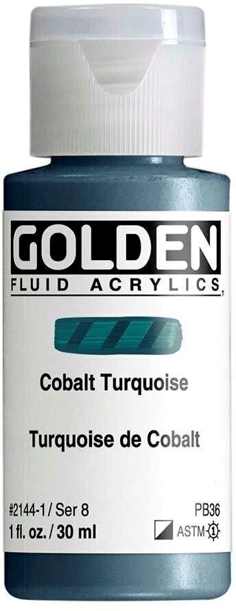 Akrylfärg Golden Artist Colors Fluid Akrylfärg Cobalt Turquoise 30 ml 1 st