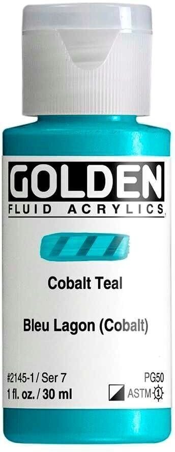 Acrylic Paint Golden Artist Colors Fluid Acrylic Paint Cobalt Teal 30 ml 1 pc