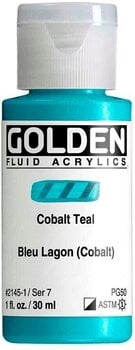 Acrylic Paint Golden Artist Colors Fluid Acrylic Paint Cobalt Teal 30 ml 1 pc - 1