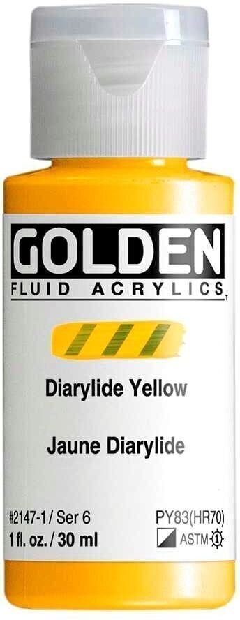 Acrylic Paint Golden Artist Colors Fluid Acrylic Paint Diarylide Yellow 30 ml 1 pc