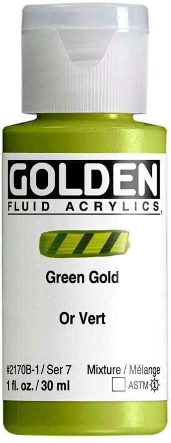 Acrylic Paint Golden Artist Colors Fluid Acrylic Paint Green Gold 30 ml 1 pc