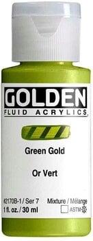 Acrylic Paint Golden Artist Colors Fluid Acrylic Paint Green Gold 30 ml 1 pc - 1