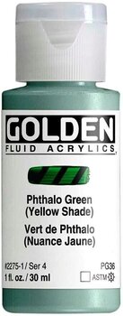 Acrylic Paint Golden Artist Colors Fluid Acrylic Paint Phthalo Green (Yellow Shade) 30 ml 1 pc - 1