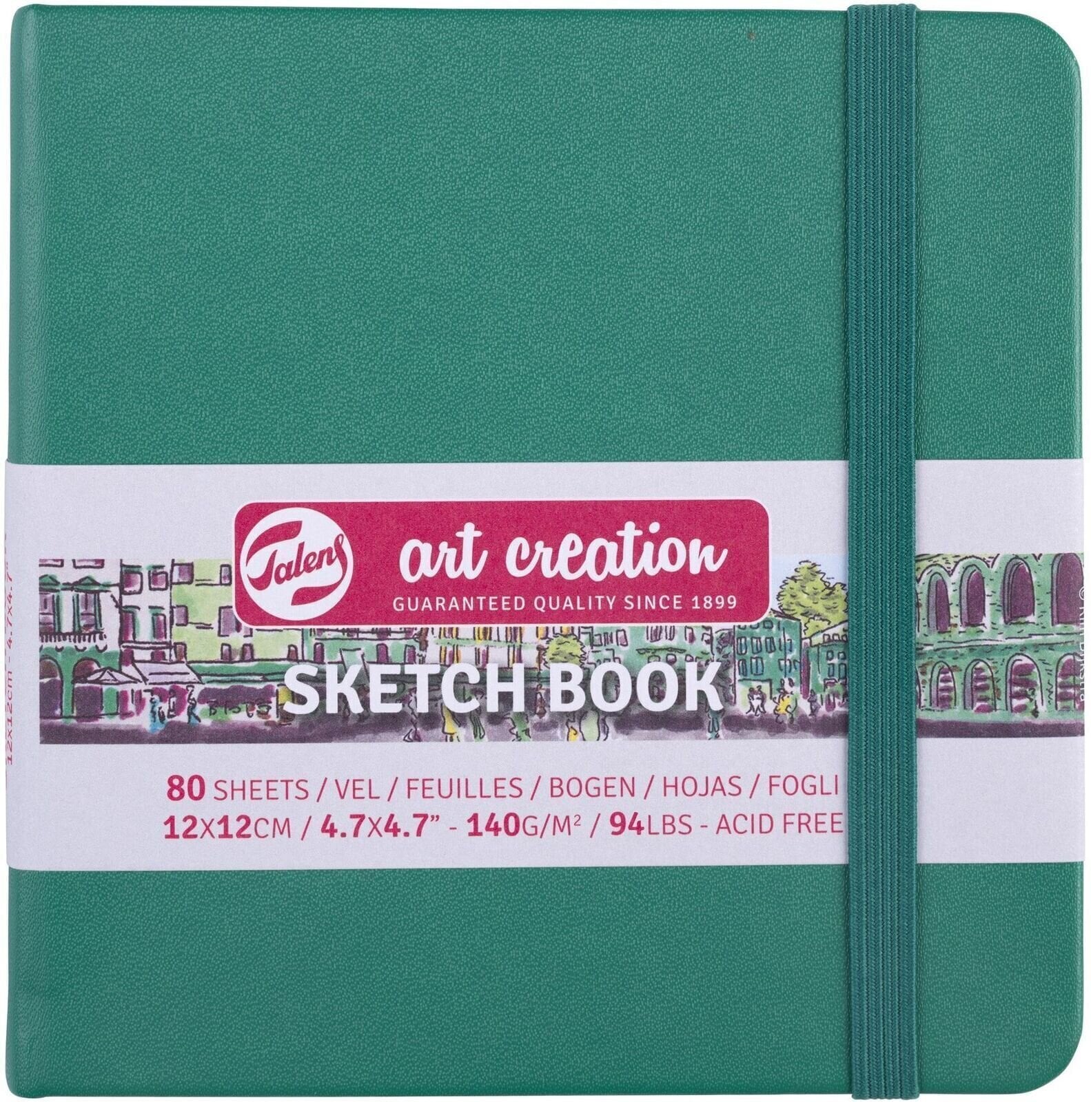 Skicář Talens Art Creation 9314334M Skicář 80 160 12 x 12 cm 140 g Forest Green