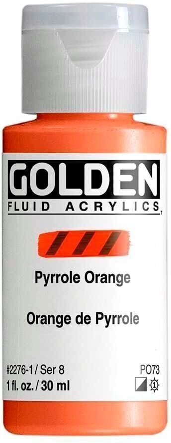 Acrylic Paint Golden Artist Colors Fluid Acrylic Paint Pyrrole Orange 30 ml 1 pc