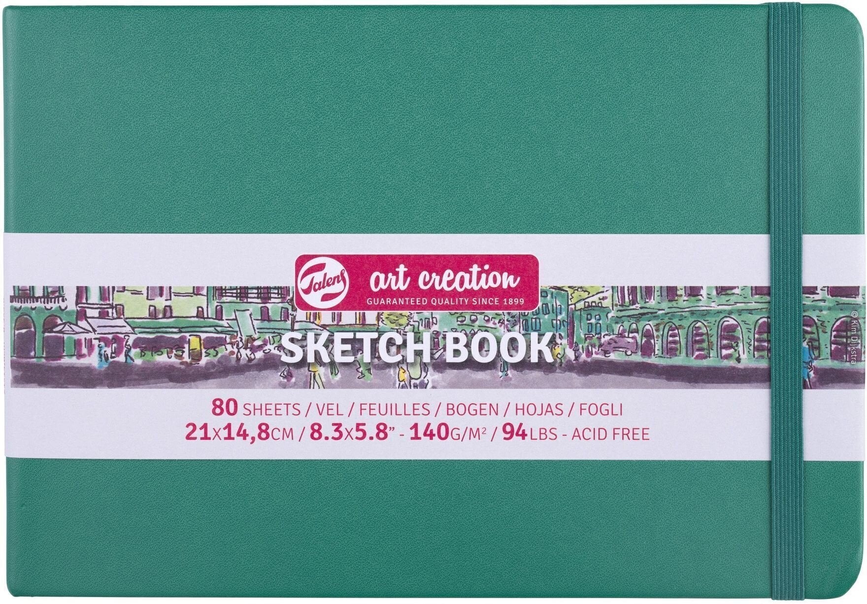 Skicář Talens Art Creation 9314335M Skicář 80 160 14,8 x 21 cm 140 g Forest Green