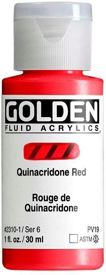Acrylic Paint Golden Artist Colors Fluid Acrylic Paint Quinacridone Red 30 ml 1 pc