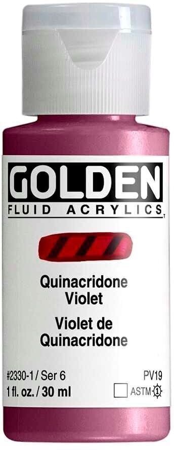 Acrylic Paint Golden Artist Colors Fluid Acrylic Paint Quinacridone Violet 30 ml 1 pc