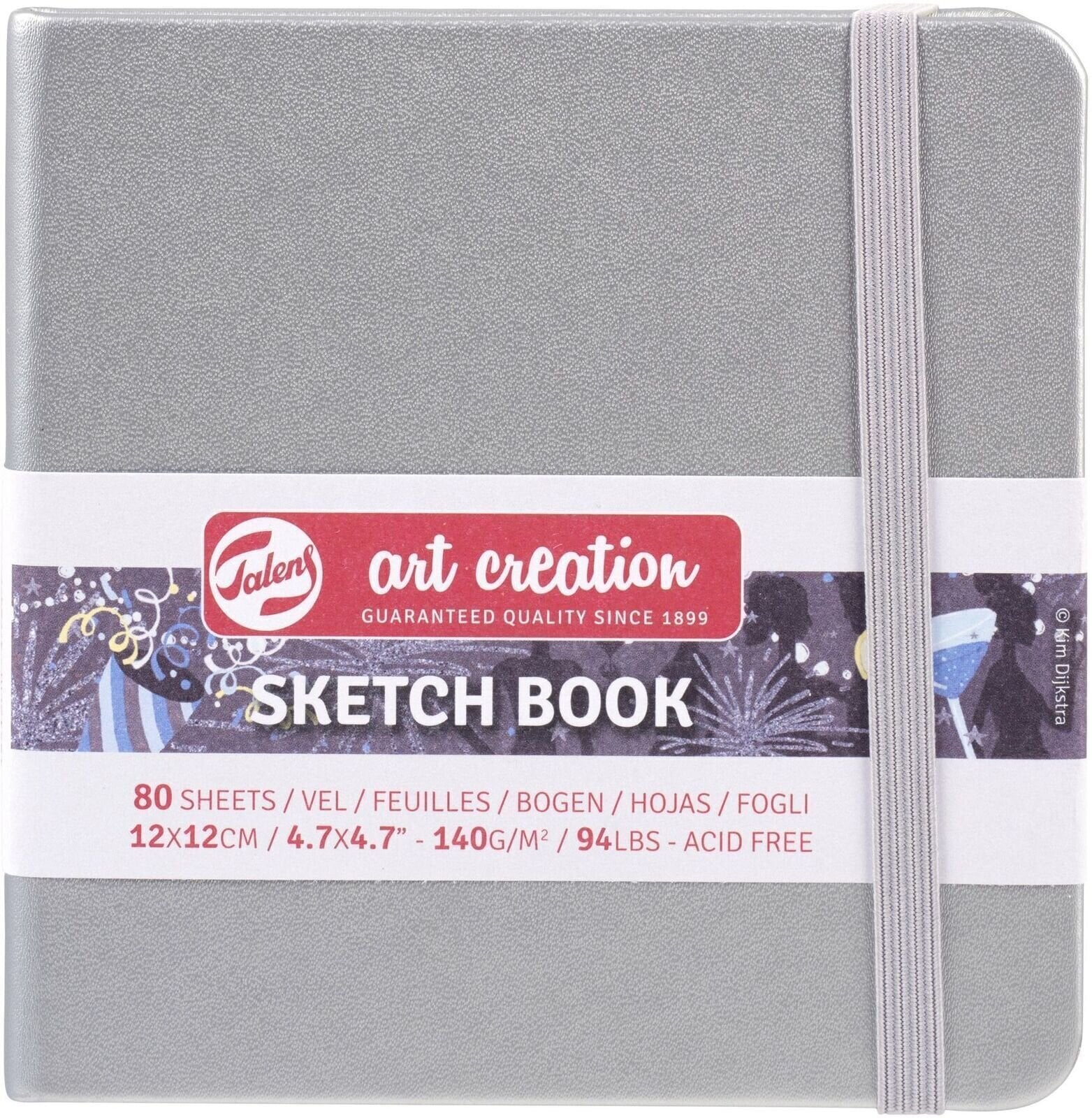 Carnete de Schițe Talens Art Creation 9314044M Caiet de schițe 80 160 12 x 12 cm 140 g Shiny Silver