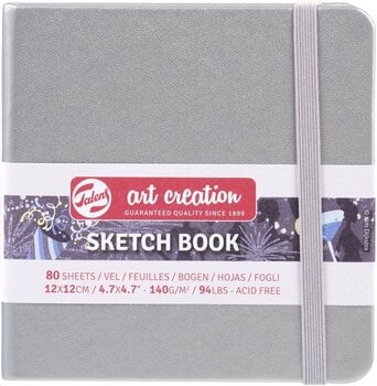 Carnete de Schițe Talens Art Creation 9314044M Caiet de schițe 80 160 12 x 12 cm 140 g Shiny Silver - 1