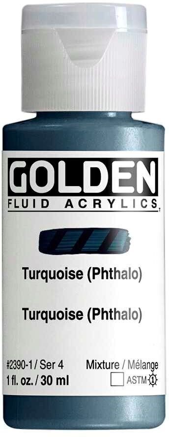 Akrylfärg Golden Artist Colors Fluid Akrylfärg Turquoise (Phthalo) 30 ml 1 st