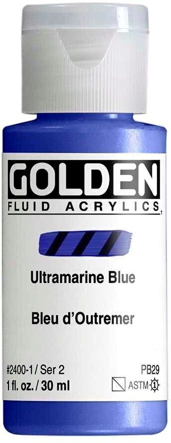 Peinture acrylique Golden Artist Colors Fluid Peinture acrylique Ultramarine Blue 30 ml 1 pc