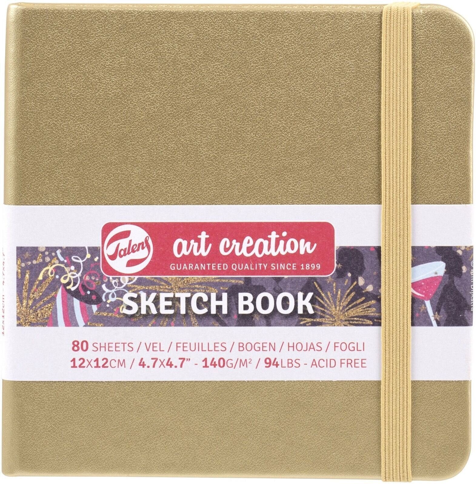 Skicář Talens Art Creation 9314144M Skicář 80 160 12 x 12 cm 140 g White Gold