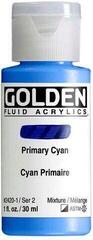 Peinture acrylique Golden Artist Colors Fluid Peinture acrylique Primary Cyan 30 ml 1 pc