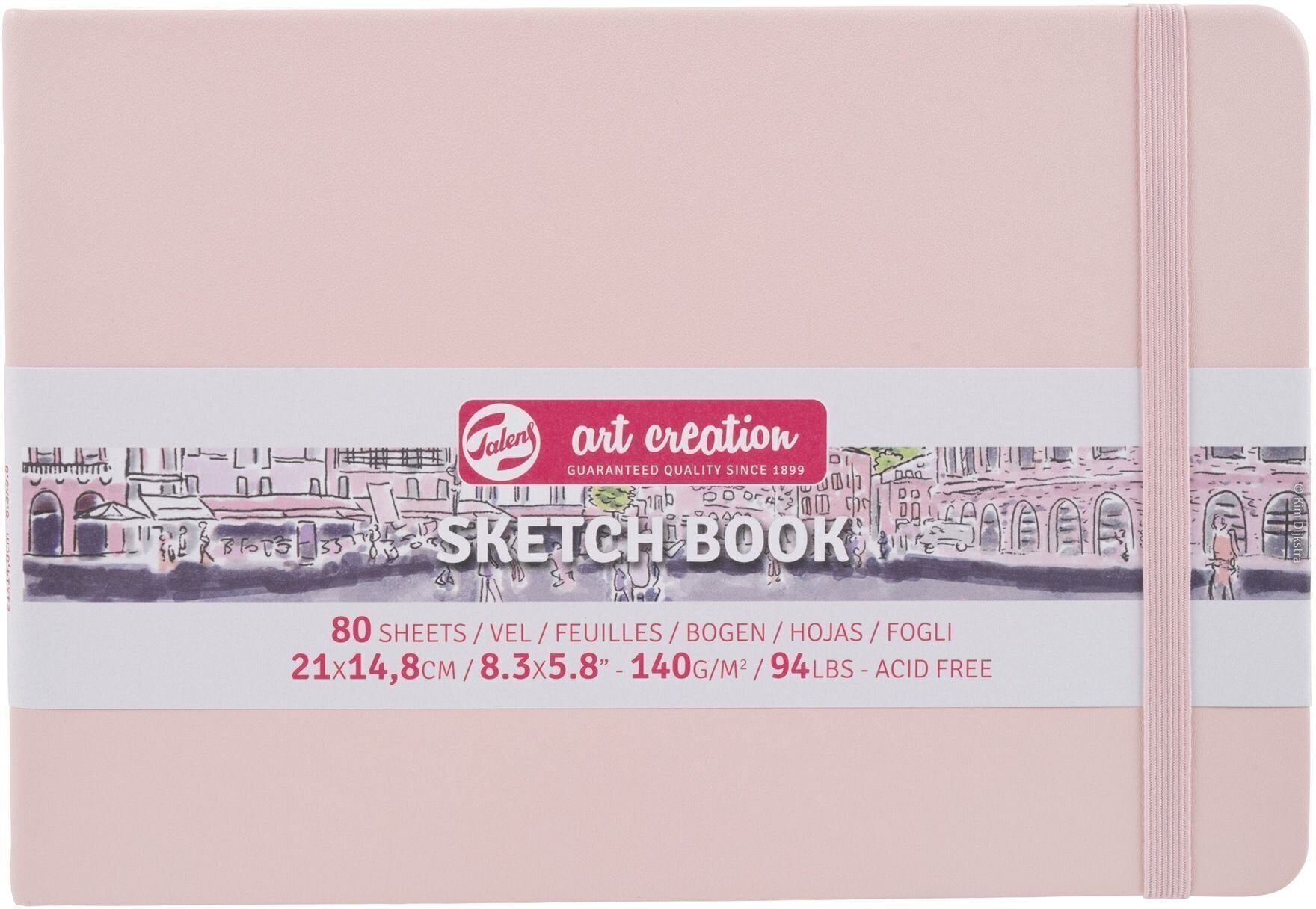 Carnete de Schițe Talens Art Creation 9314015M Caiet de schițe 80 160 14,8 x 21 cm 140 g Pastel Pink