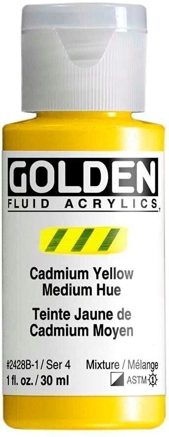 Acrylic Paint Golden Artist Colors Fluid Acrylic Paint Cadmium Yellow Medium Hue 30 ml 1 pc