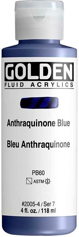 Acrylverf Golden Artist Colors Fluid Acrylverf Anthraquinone Blue 118 ml 1 st.