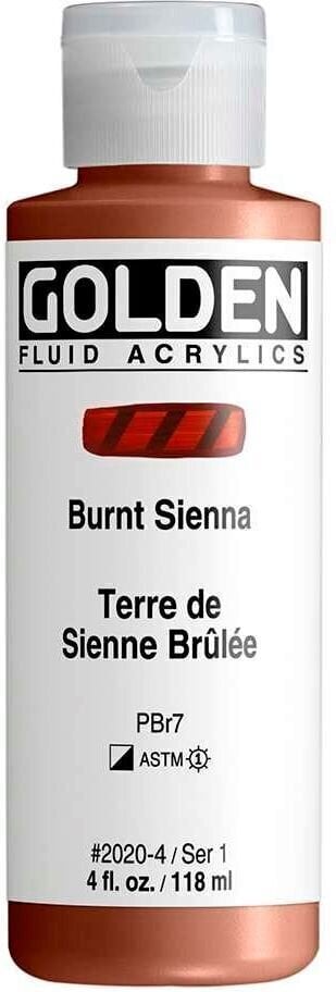 Akrylfärg Golden Artist Colors Fluid Akrylfärg Burnt Sienna 118 ml 1 st