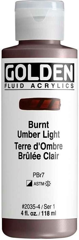 Acrylic Paint Golden Artist Colors Fluid Acrylic Paint Burnt Umber Light 118 ml 1 pc