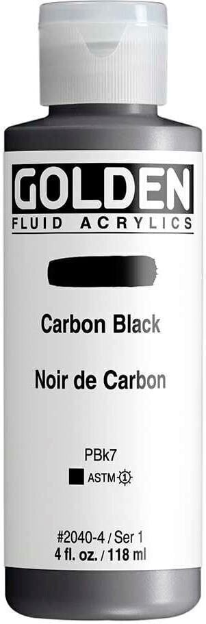 Akrylfärg Golden Artist Colors Fluid Akrylfärg Carbon Black 118 ml 1 st