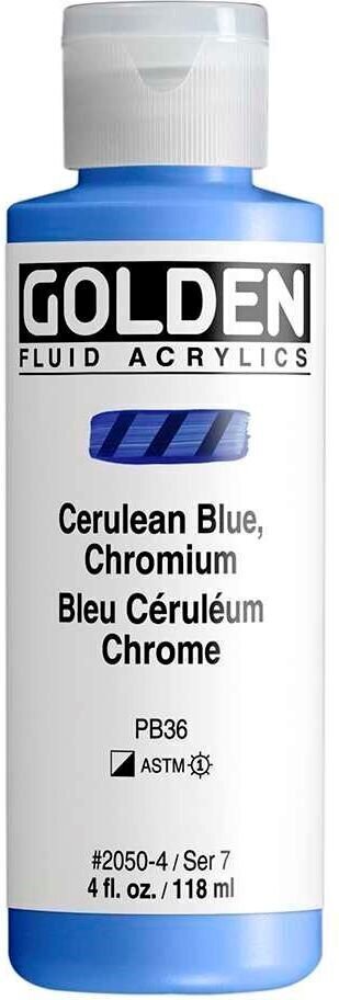 Akrylfärg Golden Artist Colors Fluid Akrylfärg Cerulean Blue, Chromium 118 ml 1 st