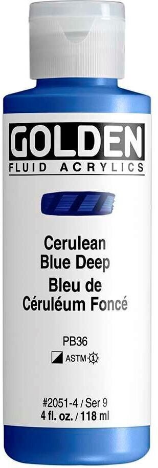 Acrylic Paint Golden Artist Colors Fluid Acrylic Paint Cerulean Blue Deep 118 ml 1 pc