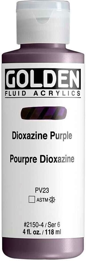 Acrylic Paint Golden Artist Colors Fluid Acrylic Paint Dioxazine Purple 118 ml 1 pc