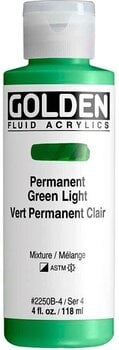 Acrylic Paint Golden Artist Colors Fluid Acrylic Paint Permanent Green Light 118 ml 1 pc - 1