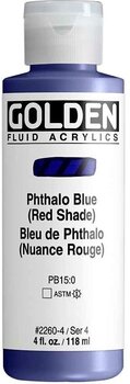 Acrylic Paint Golden Artist Colors Fluid Acrylic Paint Phthalo Blue (Red Shade) 118 ml 1 pc - 1