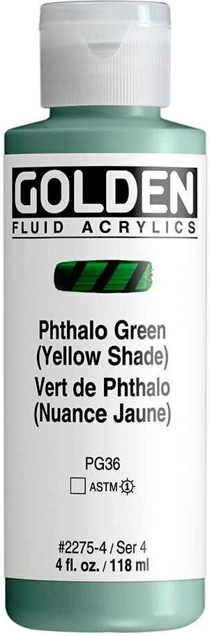 Acrylic Paint Golden Artist Colors Fluid Acrylic Paint Phthalo Green (Yellow Shade) 118 ml 1 pc