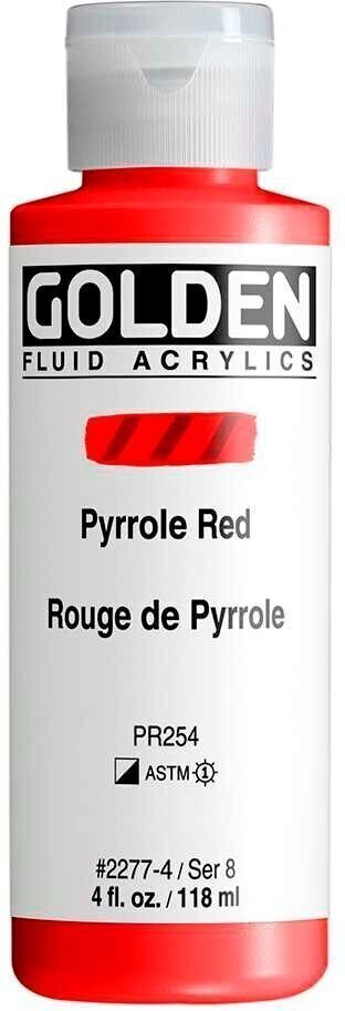 Pintura acrílica Golden Artist Colors Fluid Acrylic Paint Pyrrole Red 118 ml 1 ud.