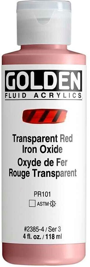 Akrylfärg Golden Artist Colors Fluid Akrylfärg Transparent Red Iron Oxide 118 ml 1 st