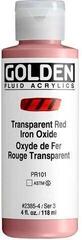 Acrylic Paint Golden Artist Colors Fluid Acrylic Paint Transparent Red Iron Oxide 118 ml 1 pc