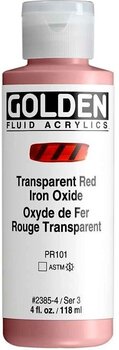 Akrylfärg Golden Artist Colors Fluid Akrylfärg Transparent Red Iron Oxide 118 ml 1 st - 1