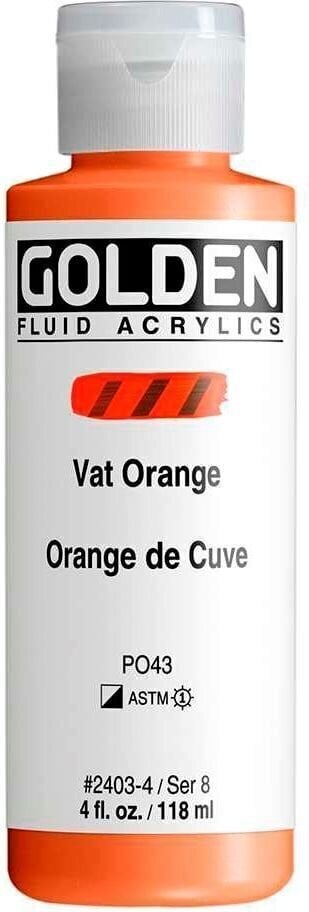 Akrylfärg Golden Artist Colors Fluid Akrylfärg Vat Orange 118 ml 1 st