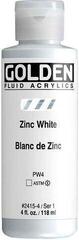 Akrylfärg Golden Artist Colors Fluid Akrylfärg Zinc White 118 ml 1 st