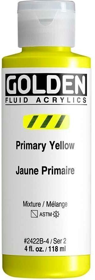 Pintura acrílica Golden Artist Colors Fluid Acrylic Paint Primary Yellow 118 ml 1 ud.
